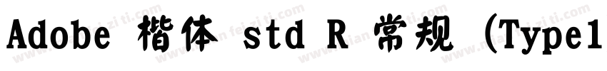 Adobe 楷体 std R 常规 (Type1)(CHINESE 字体转换
